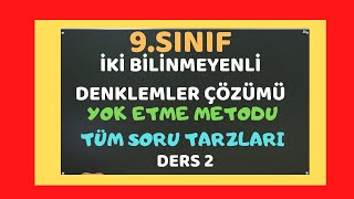 İki Bilinmeyenli Denklemlerders 29.Sınıftyt Hazırlık Kampı