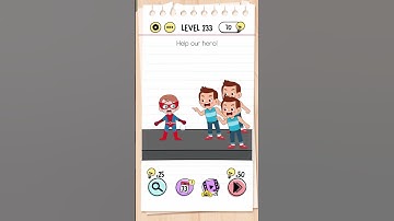 Brain Out Level 233 Challenge!" #relaxingart | Help our hero!