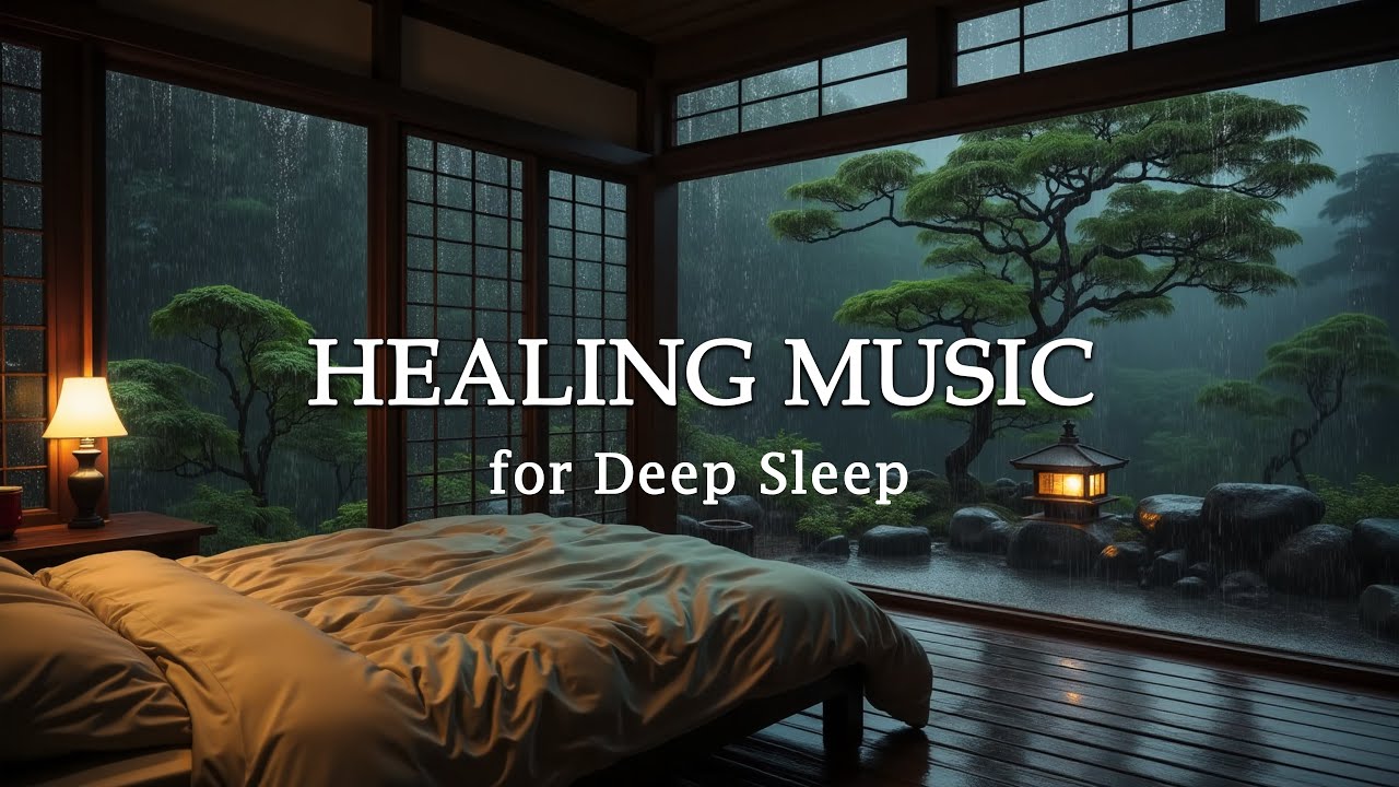 6 Hours Relaxing Piano Music & Rain Sounds for Deep Sleep - Healing ...
