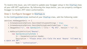 Resolving the Unauthorized Error in Swagger with JWT Tokens