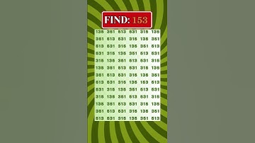 🎯 Find the number 153 — Eye test Challenge | Can You Spot It Fast? #shorts