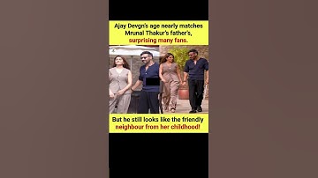 Ajay Devgn Is Almost Mrunal Thakur’s Dad’s Age—Yet Looks So Young! 😲 #AjayDevgn #MrunalThakur
