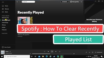Spotify : How to Clear Recently Played List