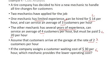 Management of Waiting Lines - Part 12