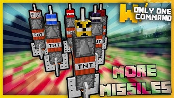 Minecraft - DESTRUCTIVE MISSILES With Only two Command Blocks (Destroy entire worlds!)