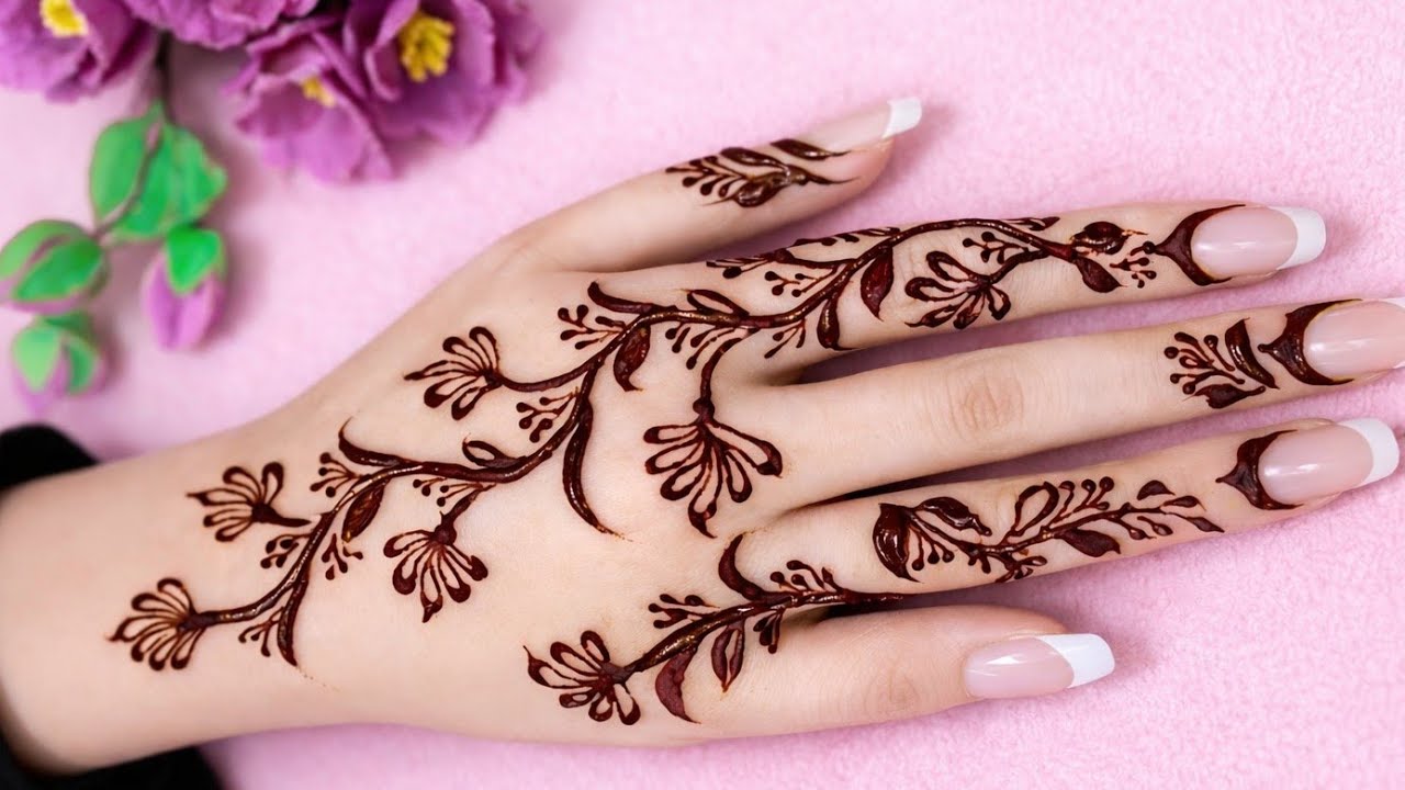 Very simple mehndi design back hand | easy stylish mehndi | ramadan eid mehndi designs | mehndi |