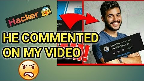 Hacker commented on my video || tyler winter scam part 2 video || hacker youtube.