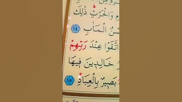 سورة ال عمران الأية 15 القارئ سعد الغامدي