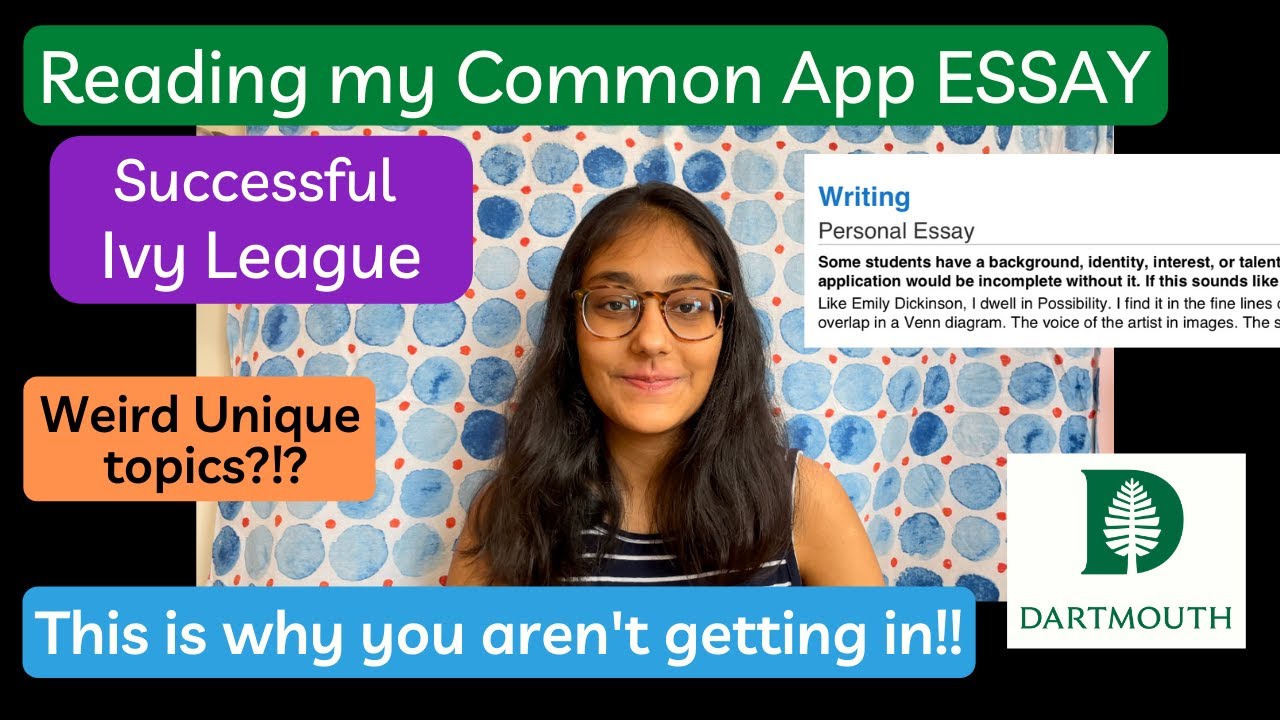 examples of common app essays that got into ivy leagues