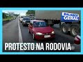 Caminhoneiros bloqueiam rodovia contra aumento de imposto