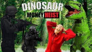 PARKOUR MONEY HEIST: DINOSAUR T-REX vs POLICE In Real Life EP.03 #dinosaur #moneyheist #parkour