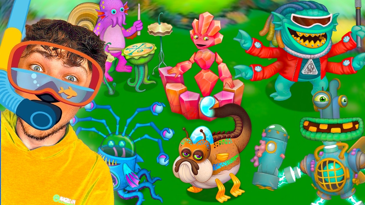 WATER ISLAND COMPLETE PLAYTHROUGH IN MY SINGING MONSTERS!