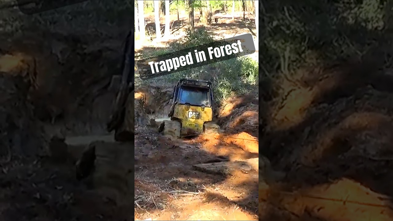 Бульдозер CAT D5K2 застрял в мягкой глине — спасательная операция началась.