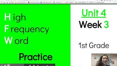 4:3  Unit 4, Week 3 HFW  - 1st Grade