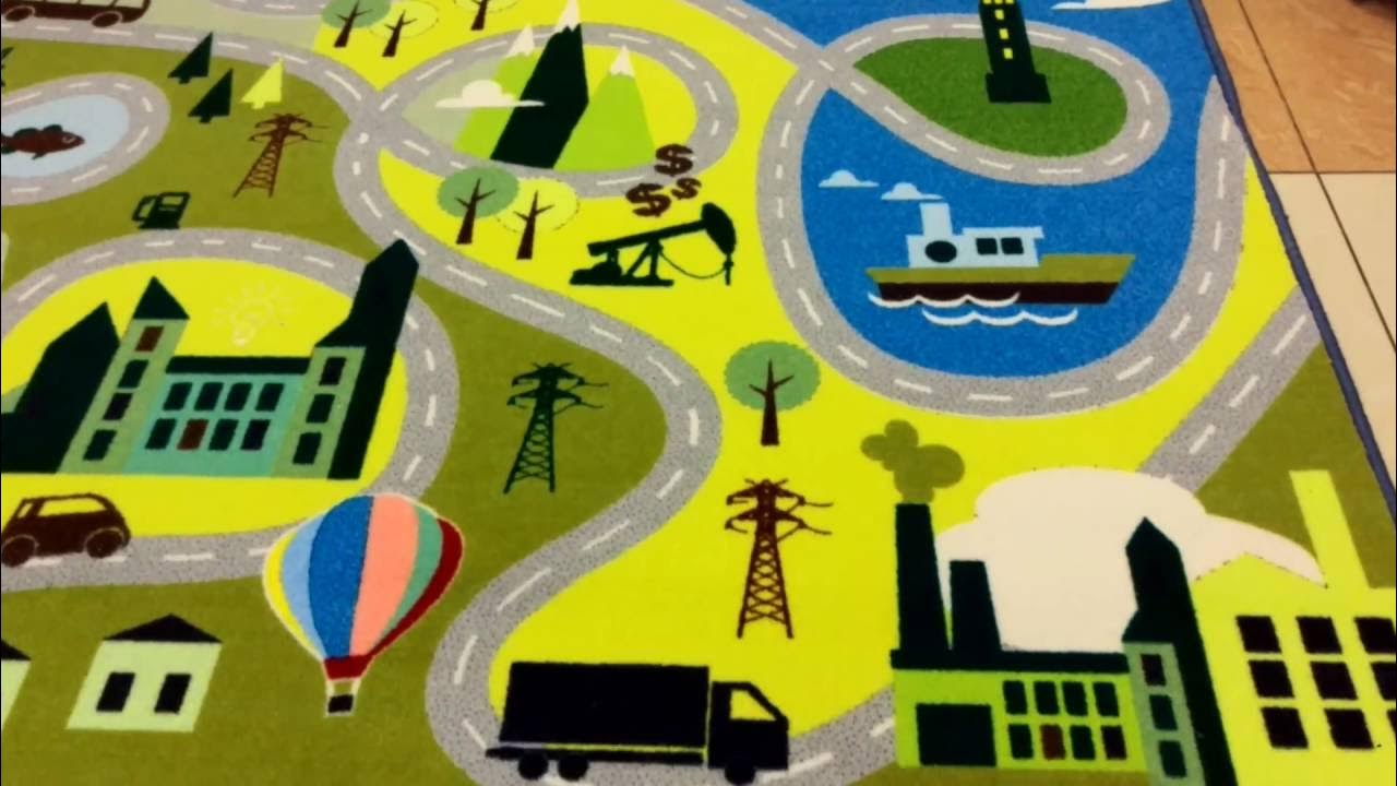 Ковер с дорогами Городок - YouTube
