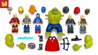 ชุด LEGO The Avengers | ไอรอนแมน | ธ อร์ | กัปตันอเมริกา| ฮัลค์ | แม่ม่ายดำ | ฮอว์คอาย