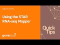 Quick tips star rnaseq mapper in geneious prime