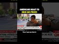 Americans express frustration with high gas prices under Trump.