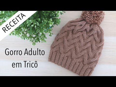 ✅ Gorro Adulto em Tricô #19 - Passo a Passo por Rosiene