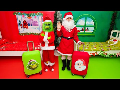 El Desafío Del Grinch Vs Papá Noel Con Roma Y Mamá 