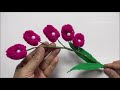 Amazing Quick &amp; Easy idea making woolen flower 🌸🌺