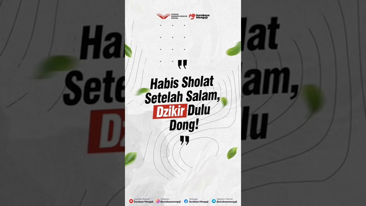 ⁣[Cover Dakwah] HABIS SHOLAT SETELAH SALAM, DZIKIR DULU DONG!