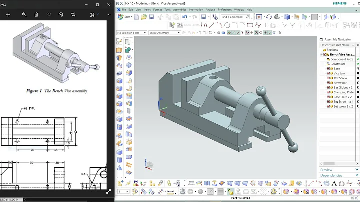 NX CAD | Part & Assembly Design | Tutorial # | Bench Vice Assembly