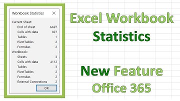 New Excel 365 Feature - Workbook Statistics.