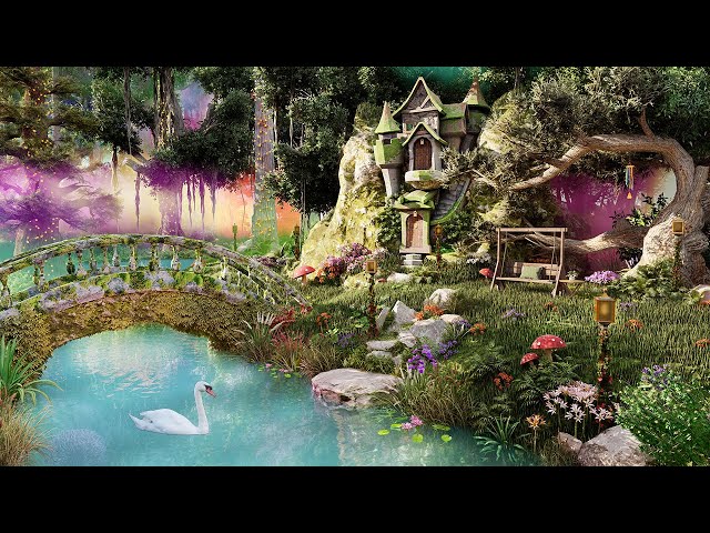 THE MONSTERS Foreat Fairy Tale ã¿æµ·å€â€k885 4K Magical Forest Ambienceð²âšCozy Fairy House In The Forest