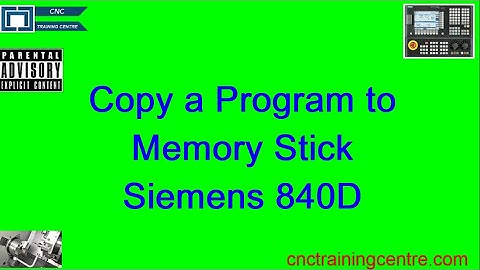Copy Program from memory stick Siemens 840 D
