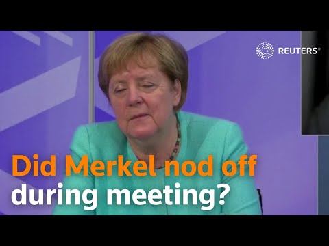 Merkel appears to nod off during virtual meeting