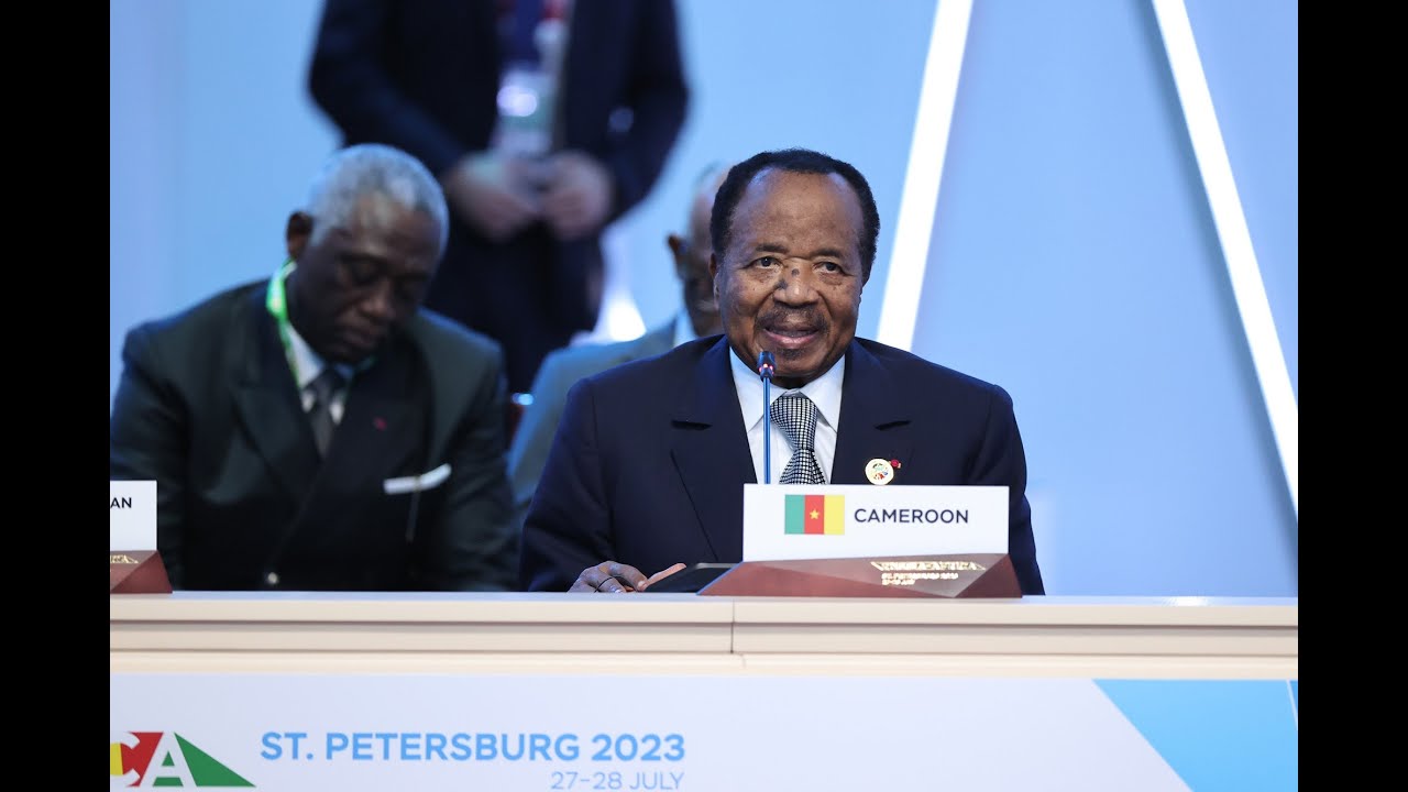 Intervention du Prsident Paul Biya  la plnire du 2me Sommet Russie Afrique    28072023