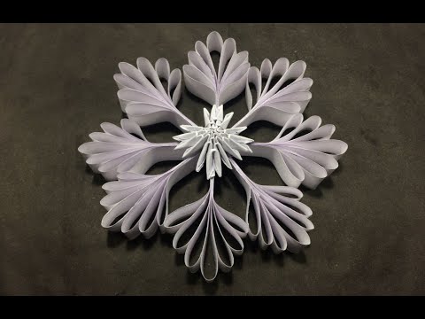 How to make a paper snowflake  Origami snowflake