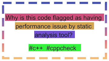 Why is this code flagged as having performance issue by static analysis tool?