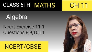 NCERT Class 6 th Chapter Algebra Exercise 11.1| Questions Number 8,9,10,11 |Ncert Solution| Answers