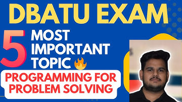 Programming For Problem Solving Dbatu Most imp questions | Dbatu PPS Supplymentary Exam Questions