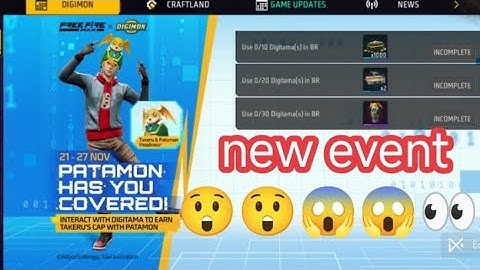 Use Digitama Mission Complete Kaise Kare | Free Fire New Event Today | Takeru & Patamon Event FF