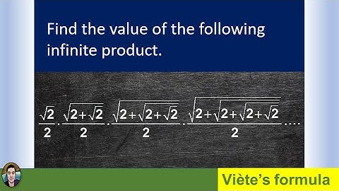 Viète’s formula  (NOT Vieta
