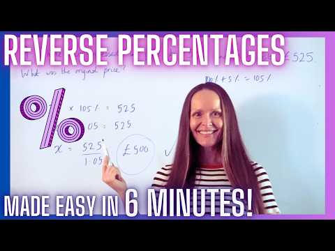 How to Solve Reverse Percentage Questions | The Maths Prof