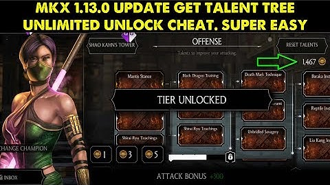 Mortal KOmbat 1.13.0  get unlimited talent tree.