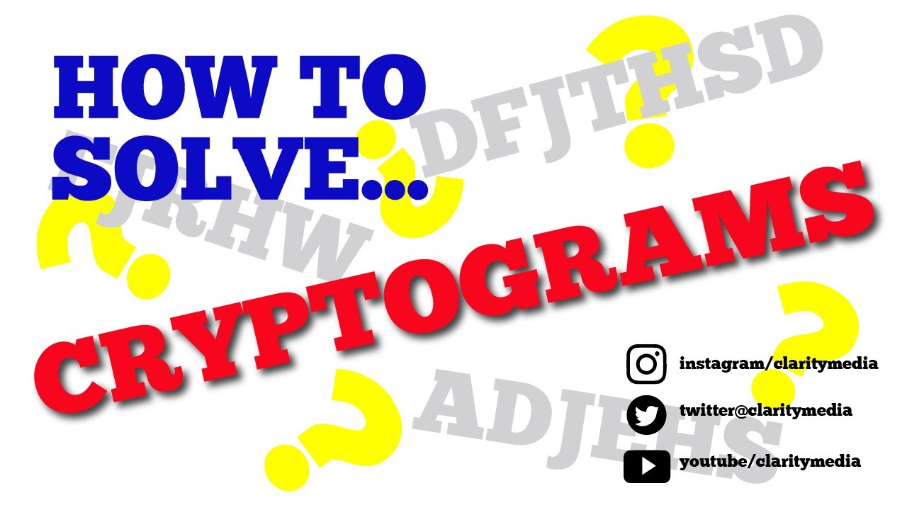 How To Solve Cryptogram Puzzles YouTube How To Solve Cryptogram Puzzles YouTube