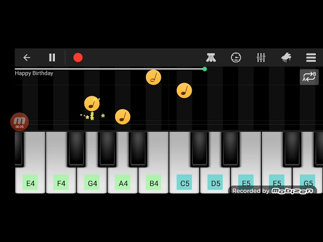 happy birthday music on piano class=