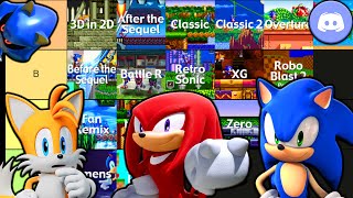 Sonic, Tails, and Knuckles make a Sonic Fan-Games Tier List
