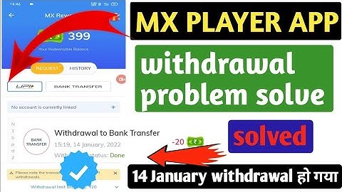 Mx player withdrawal problem solve|Mx player withdrawal update|Mx player withdrawal new update 2022