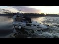 Boat Crashes into the Chain of Rocks Mississippi River