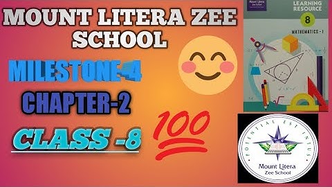 MOUNT LITERA ZEE SCHOOL|| Maths Solution|| milestone-4 || chapter -2 || #shorts|| Mlzs answer #mlzs