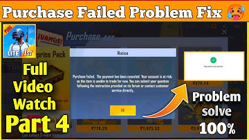 Pubg Lite BC Purchase Problem Solved | BC Purchase Failed Your Account At Risk Problem Fix Part 4