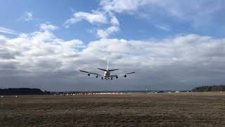 Boening 747 landing on Gdansk Airport 2019