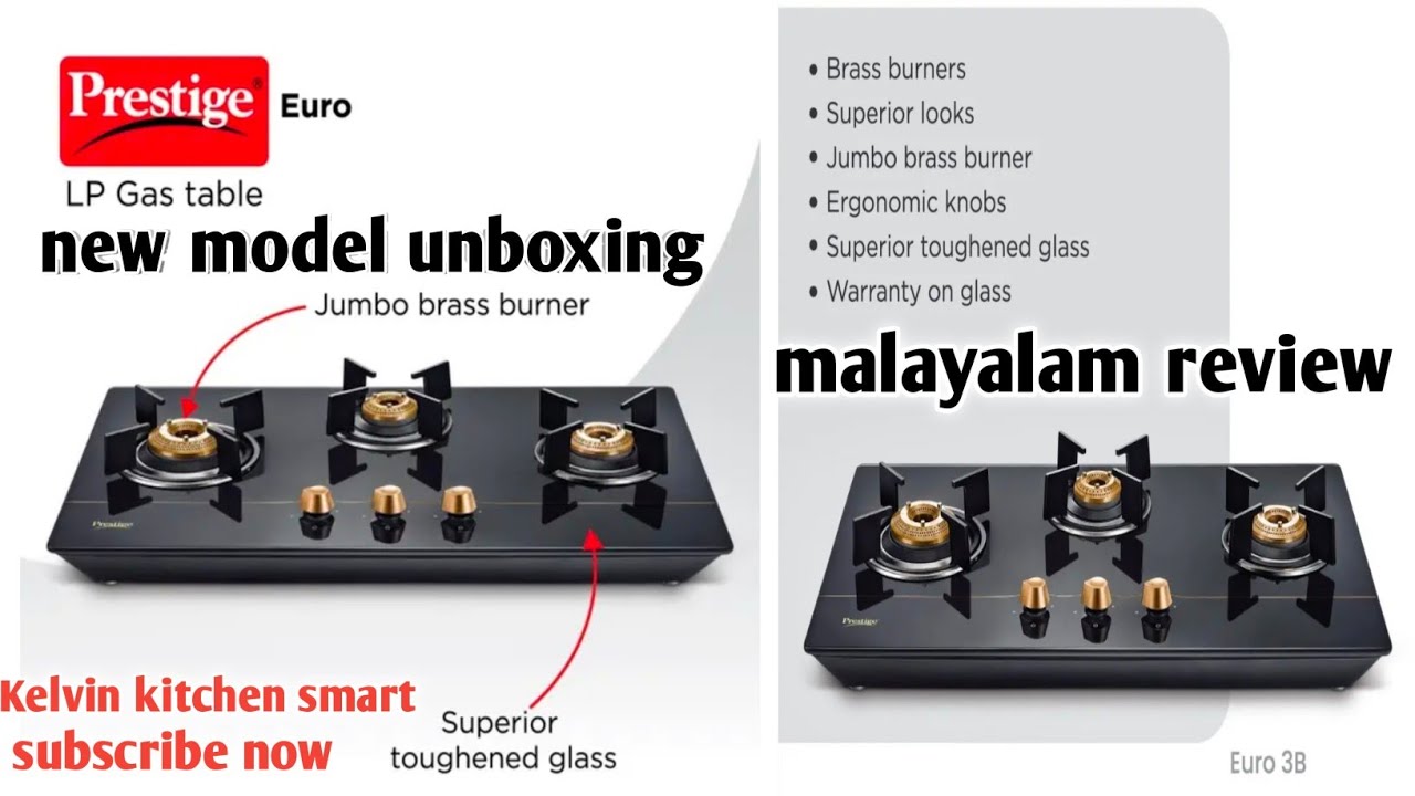 New model Prestige Euro LP gas stove unboxing Malayalam review 😱😱😱