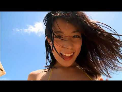 Japanese sexy girl model on the beach